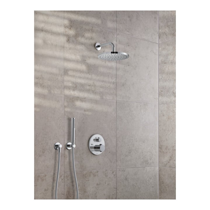 Duravit Fertigmontageset UP-Thermostat, Rosette rund, chrom