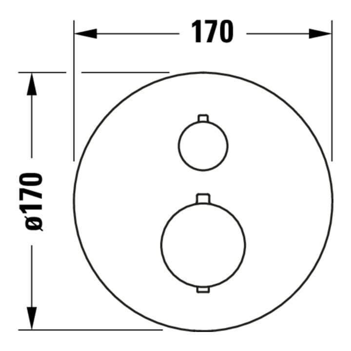 Duravit Fertigmontageset UP-Thermostat, Rosette rund, chrom