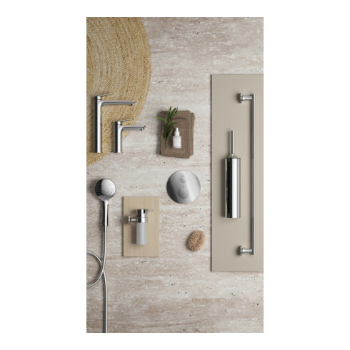 Duravit Fertigmontageset UP-Thermostat, Rosette rund, chrom
