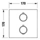 Duravit Fertigmontageset UP-THM, Rosette eckig, chrom Hochglanz-3
