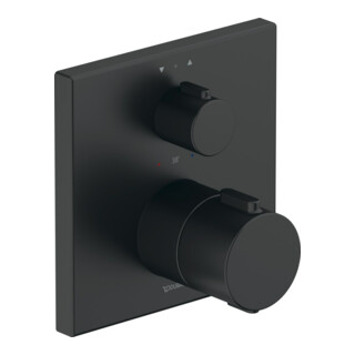 Duravit Fertigmontageset UP-THM, Rosette eckig, schwarz matt
