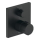 Duravit Fertigmontageset UP-THM, Rosette eckig, schwarz matt-1