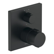 Duravit Fertigmontageset UP-THM, Rosette eckig, schwarz matt