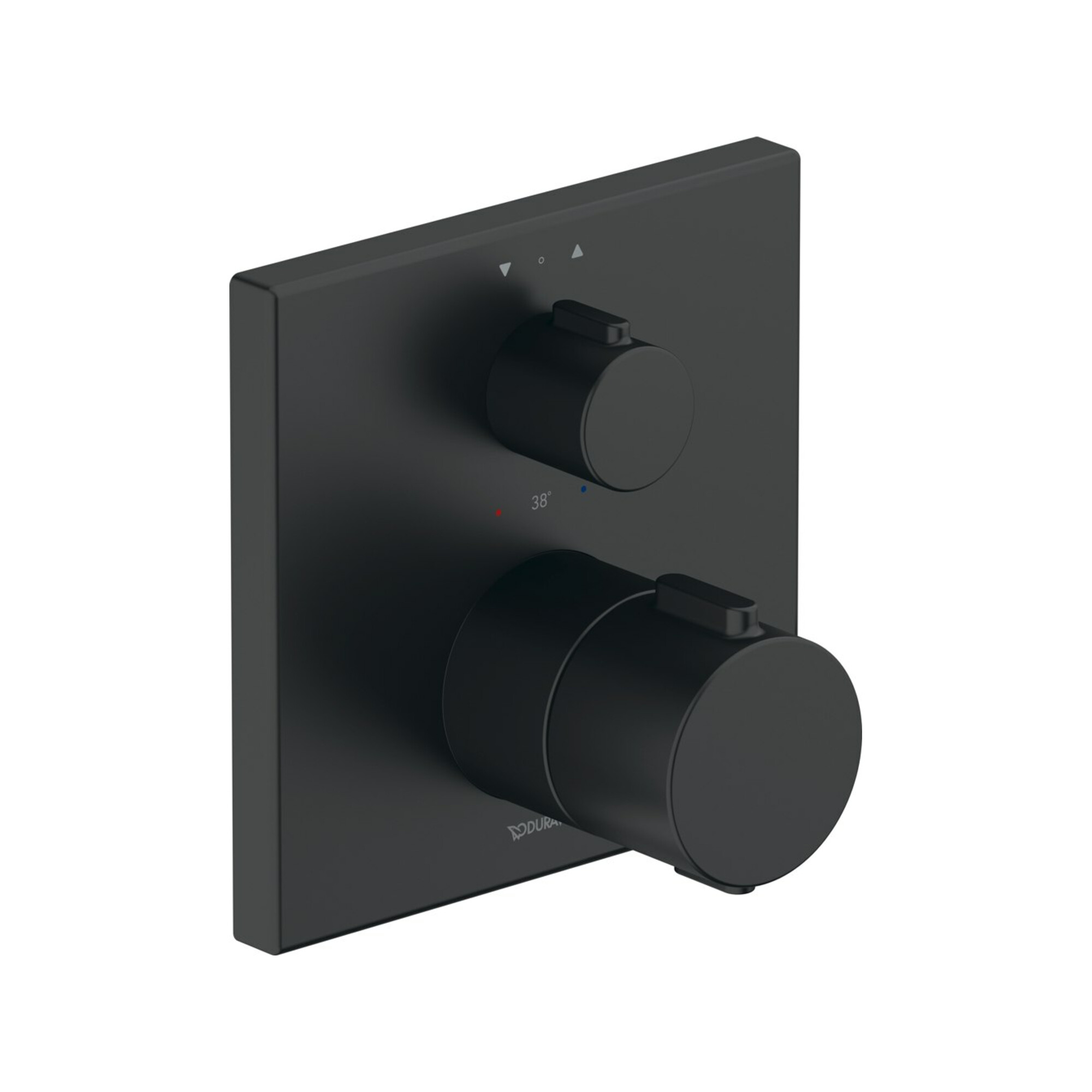 Duravit Fertigmontageset UP-THM, Rosette eckig, schwarz matt