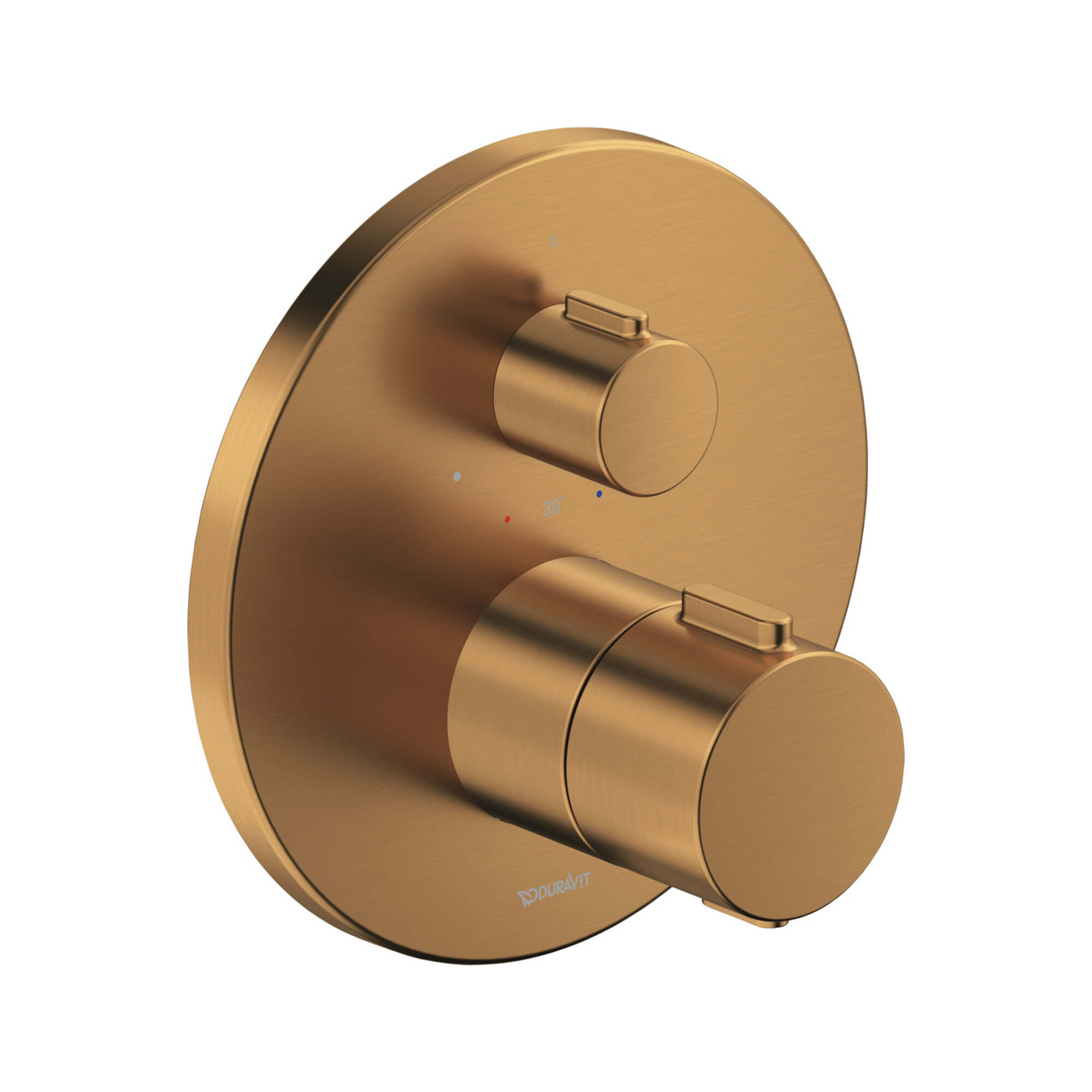 Duravit Fertigmontageset UP-THM, Rosette rund, Bronze gebürstet