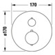 Duravit Fertigmontageset UP-THM, Rosette rund, Bronze gebürstet