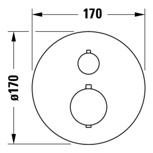 Duravit Fertigmontageset UP-THM, Rosette rund, Bronze gebürstet
