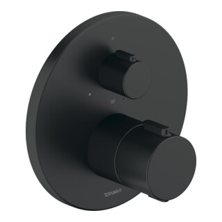 Duravit Fertigmontageset UP-THM, Rosette rund, schwarz matt