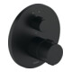 Duravit Fertigmontageset UP-THM, Rosette rund, schwarz matt-1