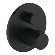 Duravit Fertigmontageset UP-THM, Rosette rund, schwarz matt