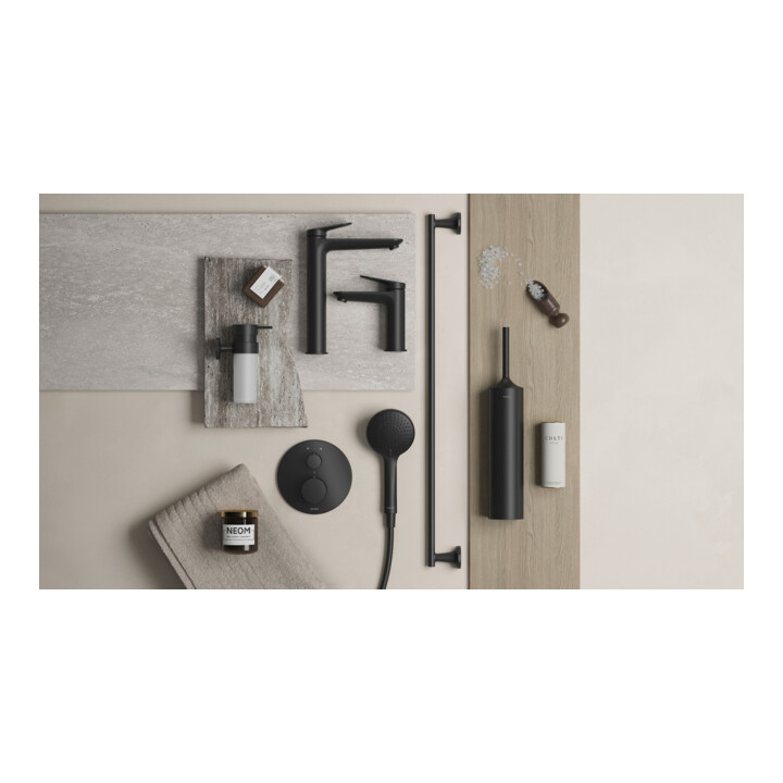Duravit Fertigmontageset UP-THM, Rosette rund, schwarz matt