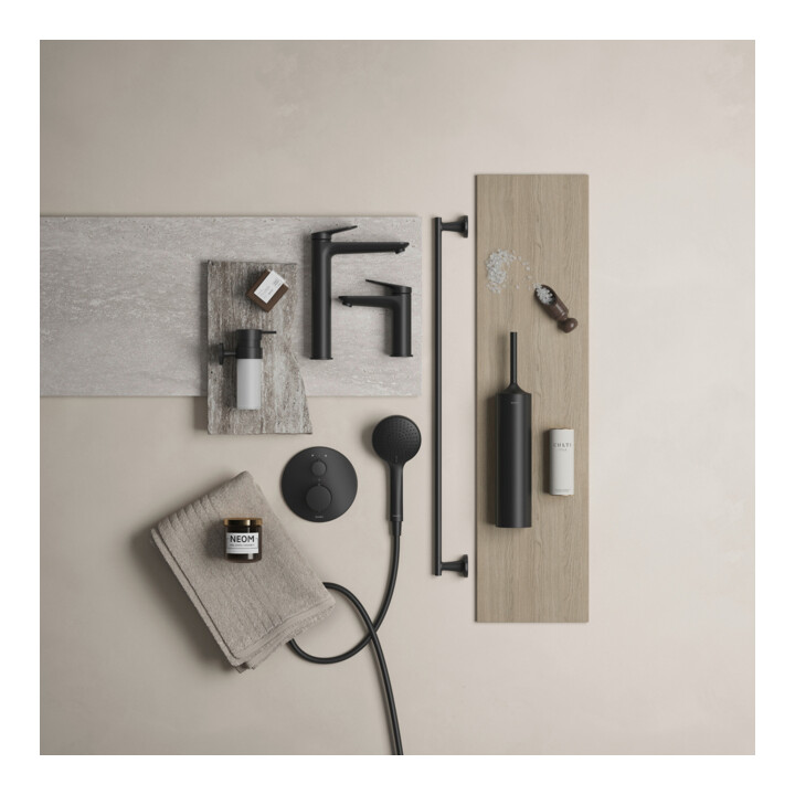 Duravit Fertigmontageset UP-THM, Rosette rund, schwarz matt