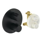 Duravit Fertigmontageset UP-THM, Rosette rund, schwarz matt