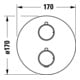 Duravit Fertigmontageset UP-THM, Rosette rund, schwarz matt