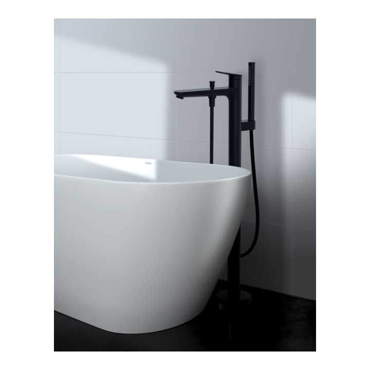 Duravit Fertigmontageset Wave UP-Wannen-Einhebelmischer, bodensteh., schwarz matt