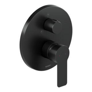Duravit Fertigset UP-Brause-Einhebelmischer D-Code Keramikmisch., rd, m Umst., schwarz matt
