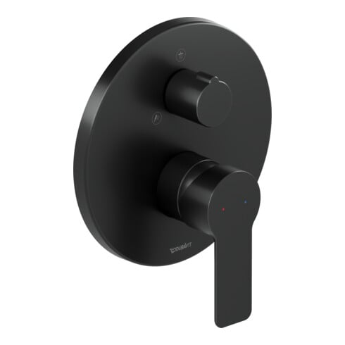 Duravit Fertigset UP-Brause-Einhebelmischer D-Code Keramikmisch., rd, m Umst., schwarz matt