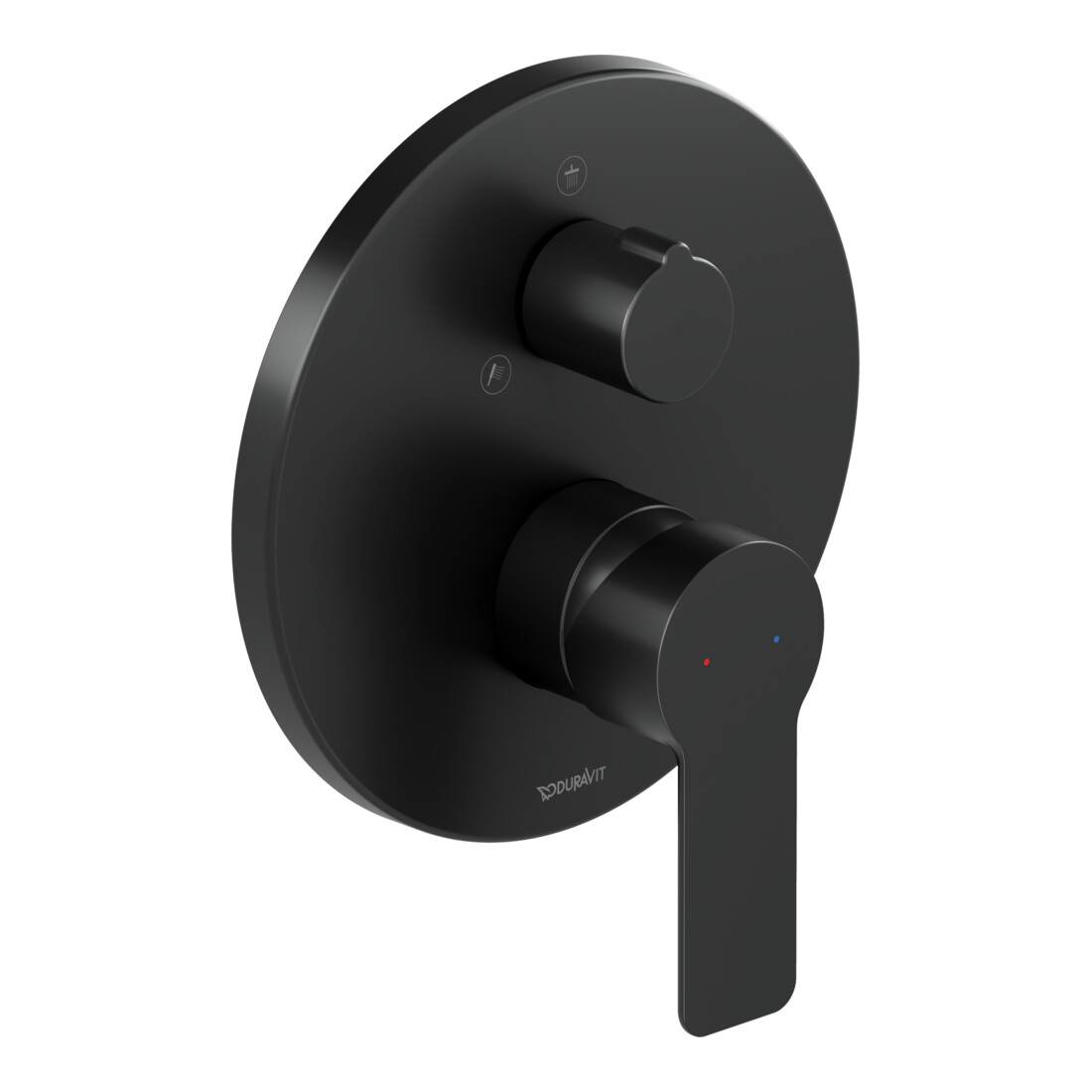 Duravit Fertigset UP-Brause-Einhebelmischer D-Code Keramikmisch., rd, m Umst., schwarz matt