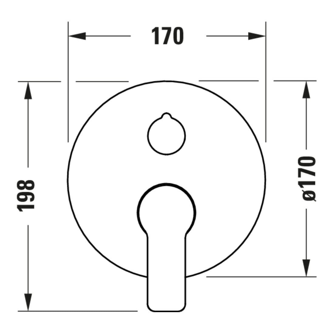 Duravit Fertigset UP-Brause-Einhebelmischer D-Code Keramikmisch., rd, mit Umstellung, chrom