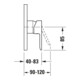 Duravit Fertigset UP-Brause-Einhebelmischer D-Code Keramikmischsystem, rund, 24,5 l, chrom-2