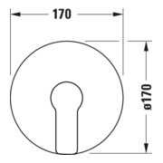 Duravit Fertigset UP-Brause-Einhebelmischer D-Code Keramikmischsystem, rund, 24,5 l, chrom-5