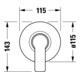 Duravit Fertigset UP-Brause-Einhebelmischer D-Code Keramikmischsystem, rund, 27 l, chrom