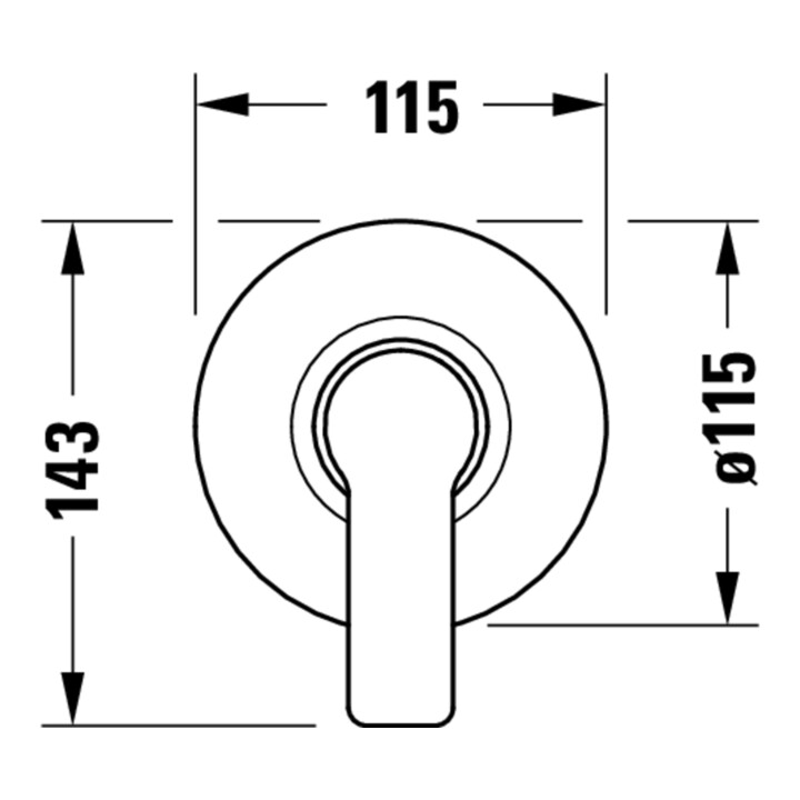 Duravit Fertigset UP-Brause-Einhebelmischer D-Code Keramikmischsystem, rund, 27 l, chrom