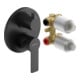 Duravit Fertigset UP-Wannen-Einhebelmischer D-Code Keramikmischsystem, 19 l, schwarz matt-1