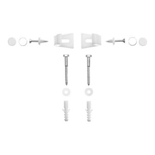 Duravit Fixation 45x35mm, caches blancs/chrome