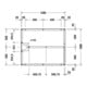 Duravit Fußgestell 120x100cm, höhenverstellbar von 8-10cm