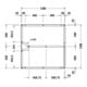 Duravit Fußgestell 120x120cm, höhenverstellbar von 8-10cm