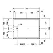 Duravit Fußgestell 120x90cm, höhenverstellbar von 8-10cm-3