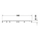 Duravit Fußgestell 140x100cm, höhenverstellbar von 8-10cm-4