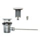 Duravit Garniture de vidage avec tige de traction, cache en céramique, blanc-1
