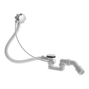 Duravit Garniture de vidage/débordement Quadroval Ø 5,2 cm, poignée D ronde avec creux, chrome-1