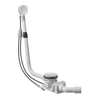 Duravit Garniture de vidage et trop-plein Quadroval Ø 9 cm, pour douche + baignoire, chrome