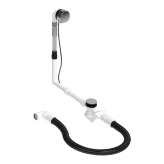 Duravit Garniture de vidage Quadroval Ø 5,2 cm, avec trop-plein, chrome