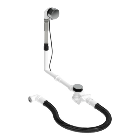 Duravit Garniture de vidage Quadroval Ø 5,2 cm, avec trop-plein, chrome