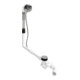 Duravit Garniture de vidage Quadroval avec tirette 85 cm, d 5,2 cm, pour bonde de baignoire, chrome-1