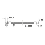 Duravit Garniture de vidage Quadroval avec tirette 85 cm, Ø 5,2 cm, pour baignoire, chromé-5