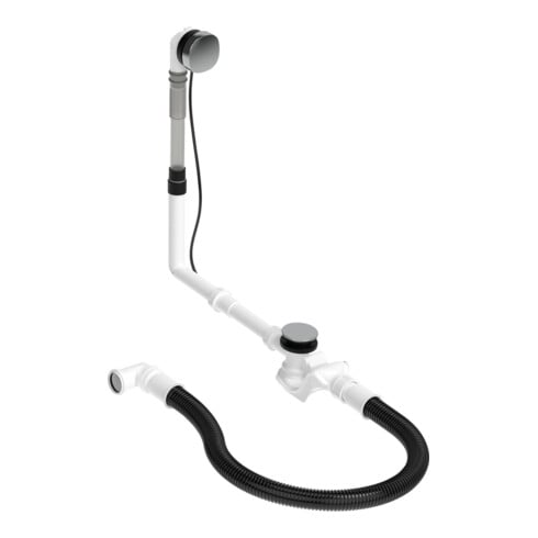 Duravit Garniture de vidage Quadroval d 5,2 cm, avec tuyau flexible, chrome