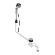 Duravit Garniture de vidage Quadroval, tirage au sol 85 cm, d=5,2 cm, chrome