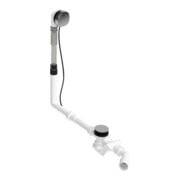 Duravit Garniture de vidage Quadroval, tirette au sol 65 cm, d=5,2 cm, chrome