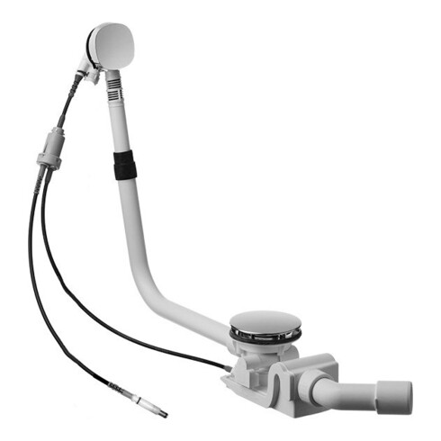 Duravit Garniture vidage/débordement Quadroval Ø 9 cm, avec trop-plein, pour douche + bain W, chromé