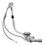 Duravit Garniture vidage/débordement Quadroval Ø 9 cm, avec trop-plein, pour douche + bain W, chromé
