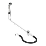 Duravit Garniture vidage/débordement Quadroval tirette 110, d 5,2 cm, avec flexible, chr