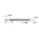 Duravit Garniture vidage/débordement Quadroval tirette 110, d 5,2 cm, avec flexible, chr
