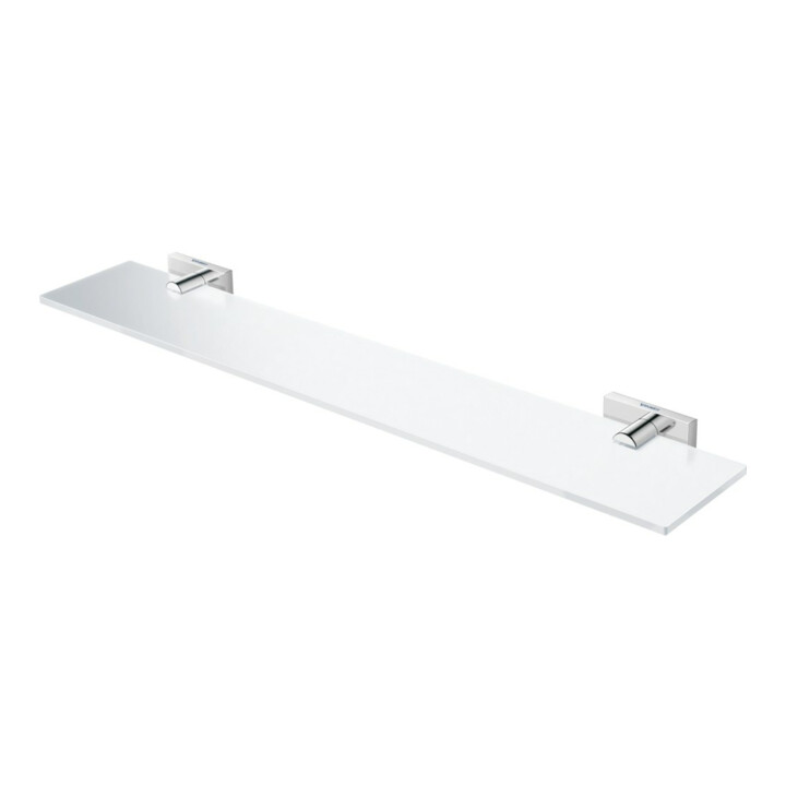 Duravit Glasablage Karree 60x11cm, Glas matt, Halter chrom