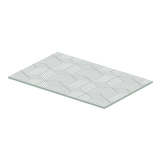 Duravit Glaseinleger DuraSquare 57x38 cm, verre de sécurité, ligne Cubic