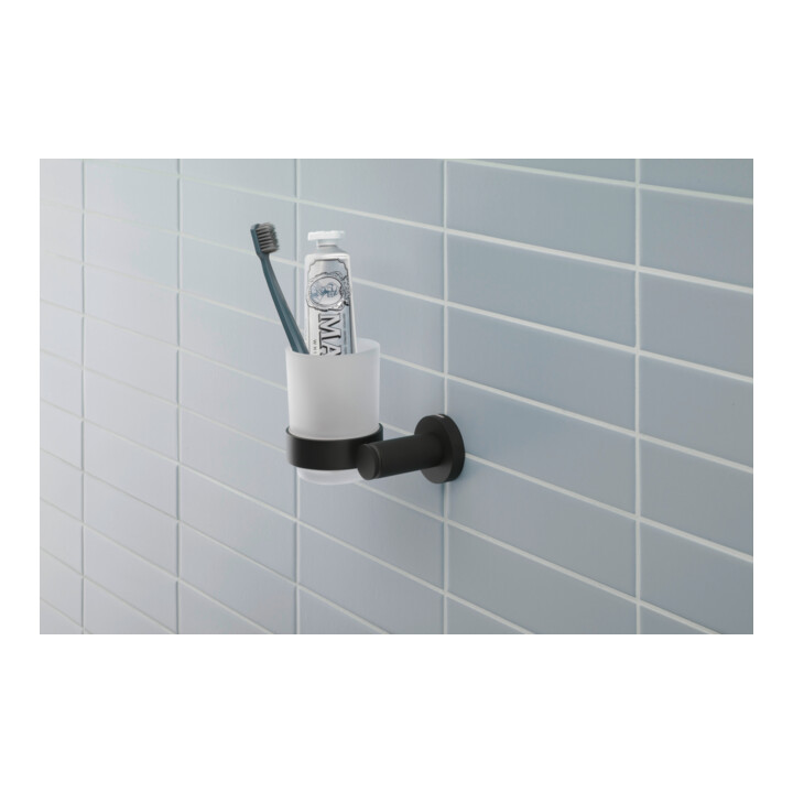 Duravit Glashalter D-Code 11,5x10,2cm, Gl. we. ma, Gl. li, sw matt
